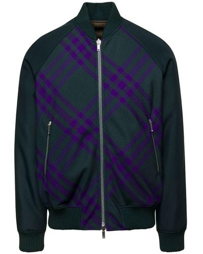 Burberry Check Reversible Bomber Jacket - Multicolor
