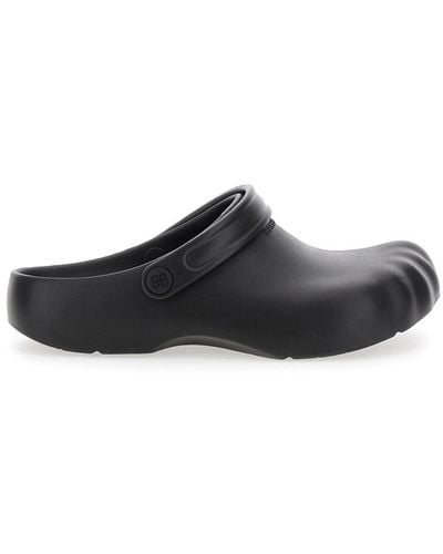 Balenciaga 'Sunday Molded' Slip-On Sandals With Bb Logo - Black