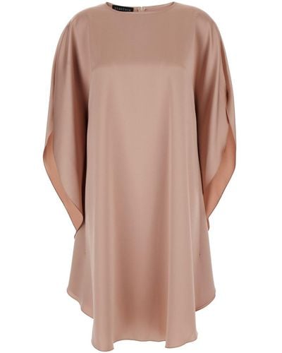 Gianluca Capannolo Midi Dress With Boat Neck - Brown
