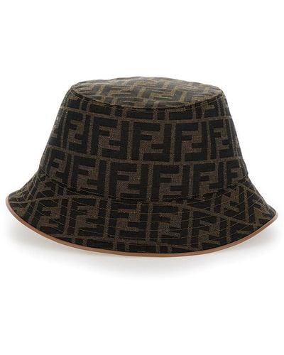Fendi Ff Bucket Hat - Black