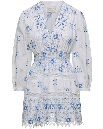 Temptation Positano Embroidered Dress - Blu