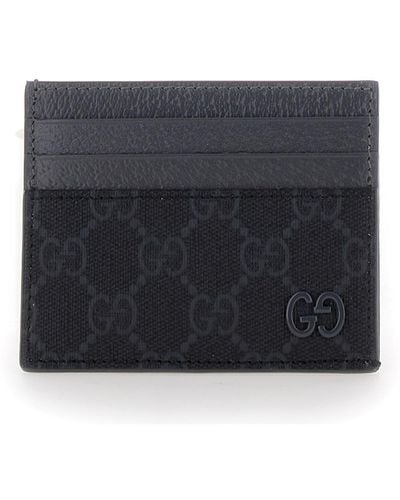 Gucci 'Gg' Card-Holder With Gg Detail - Blue