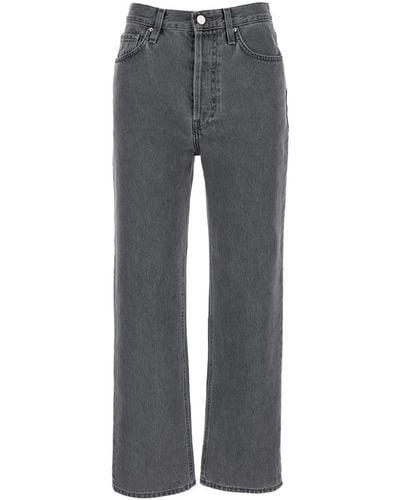 Totême Straight High Waist Jeans - Gray