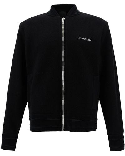 Givenchy Varsity Jacket With Contrasting 4G Logo Print - Black