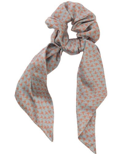 Vivienne Westwood Scrunchies With All-Over Orb Print - Orange