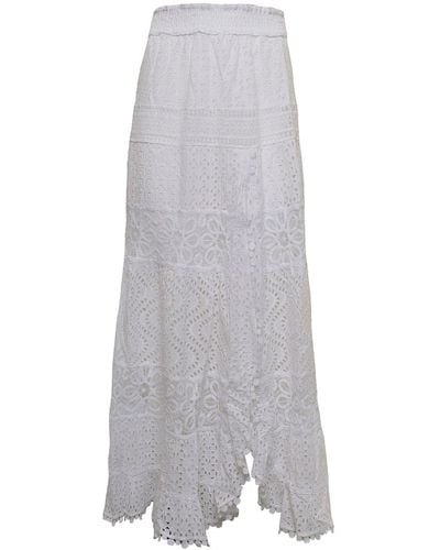 Temptation Positano Woman's Lace Long Skirt - White