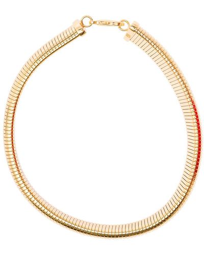 FEDERICA TOSI 'cleo' Necklace With Clasp Fastening In 18k Gold Plated Bronze - White