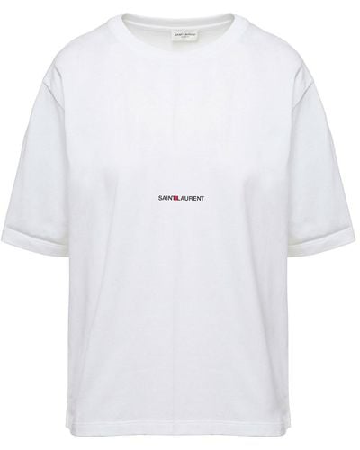 Saint Laurent T-shirt in cotone - Bianco