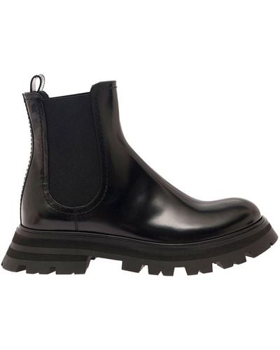 Alexander McQueen Hybrid Boots - Black