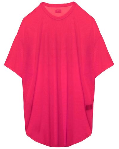 Fisico Woman's Oversize Sheer Fabric T-shirt - Pink