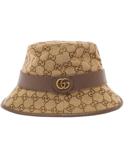Gucci Woman's Jago Hat With gg Lining - Natural