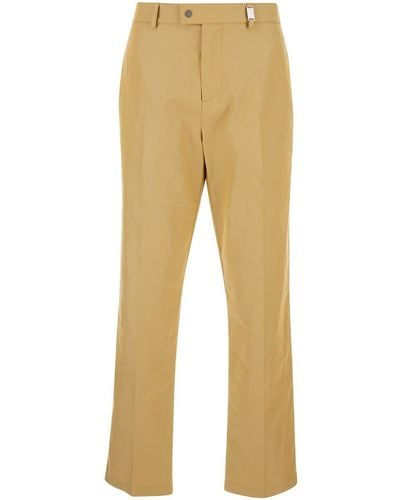 Burberry Trousers Witrh B-Cut Detail And Iridescent Effect - Natural