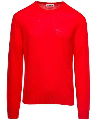 Jil Sander Sweater Cn Ls - Rosso