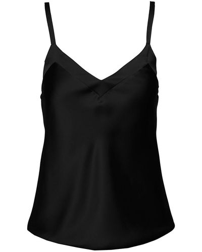 Black Plain Tops for Women | Lyst