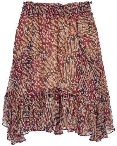 Isabel Marant Multicolored 'Viera' Miniskirt With All-Over Graphic Pat