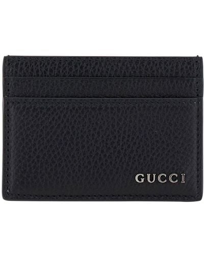 Gucci Card-Holder With Logo Detail - Black
