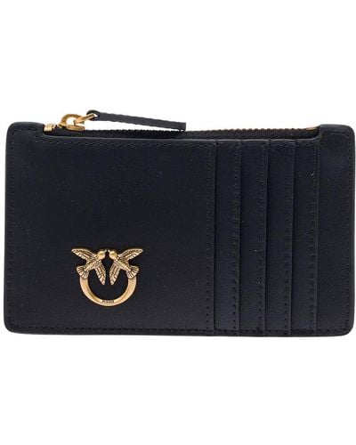 Pinko 'Airone' Card-Holder With Logo Patch - Black