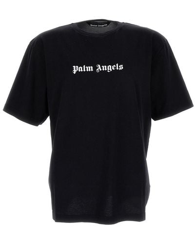 Palm Angels T-Shirt With Logo - Black
