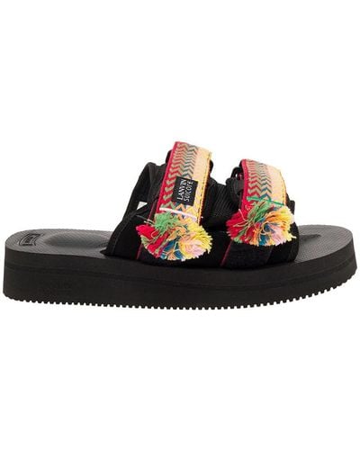 Lanvin Multicolour Tassel Slide Sandals Suicoke X Woman - Black