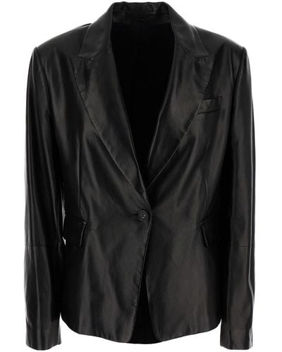 Brunello Cucinelli One-Breasted Jacket - Black