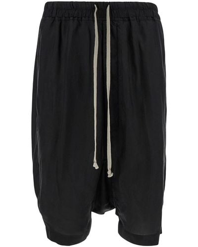 Rick Owens Rick'S Pods' Trousers With Low Crotch - Black