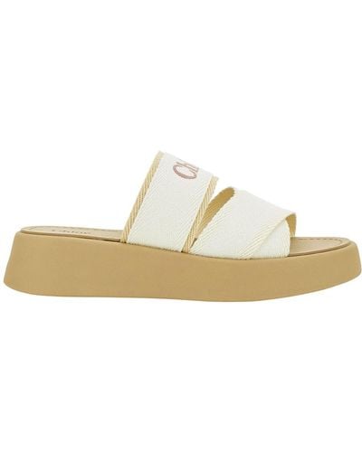 Chloé 'Mila' And Sabot With Branded Strap - White