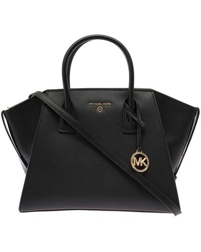 MICHAEL Michael Kors 'avril' Handbag With Detachable Shoulder Strap In Leather Woman - Black