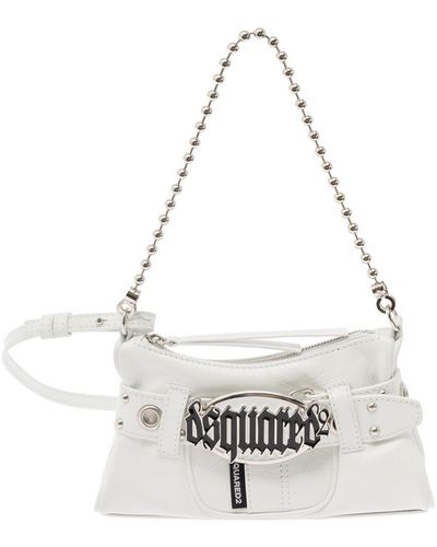 DSquared² 'Gothic' Shoulder Bag With Belt Detail - White