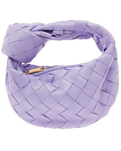 Bottega Veneta 'candy Jodie' Micro Lavander Handbag In Intreccio Nappa Leather - Purple