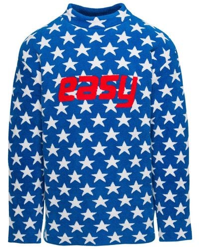 ERL Easy Fleece Sweater Knit - Blu