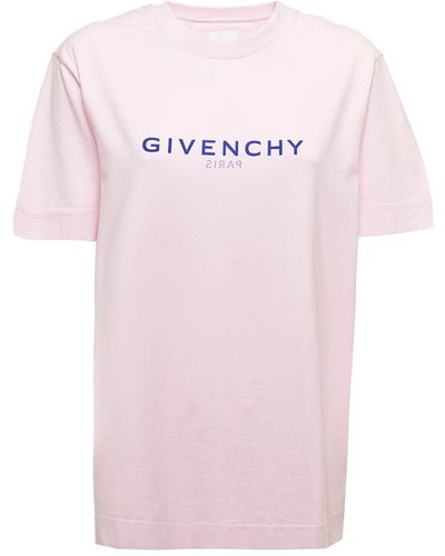 Givenchy Woman 's Cotton T-shirt With Logo Print - Pink
