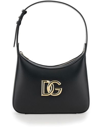 Dolce & Gabbana '3.5' Shoulder Bag With Logo Detail - Black