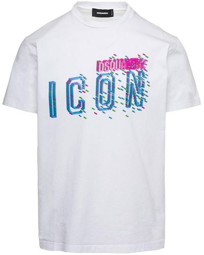 DSquared² T-Shirt Girocollo 'D-Squared2 Icon' - Bianco