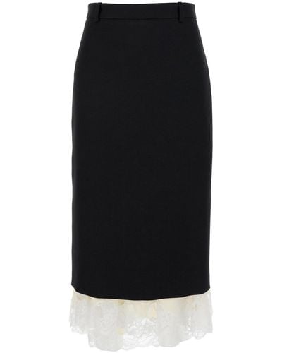 Balenciaga Look 27Wool Skirt - Black