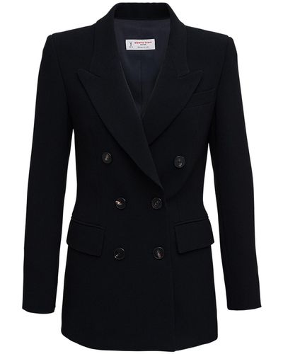 Alberto Biani Double-breasted Jacket In Cady - Black