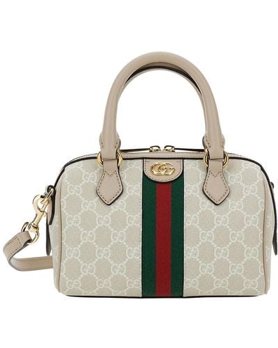 Gucci 'Ophidia' Mini Handbag With Web Detail - Metallic