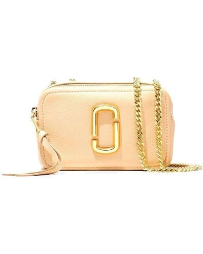 Marc Jacobs The Glam Shot Leather Crossbody Bag - Natural