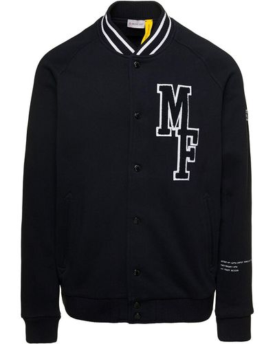 Moncler Genius Varsity Jacket With Patches - Blue