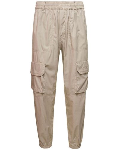 44 Label Group 'Propagator' Cargo Pants With Elasticated Waist I - Natural
