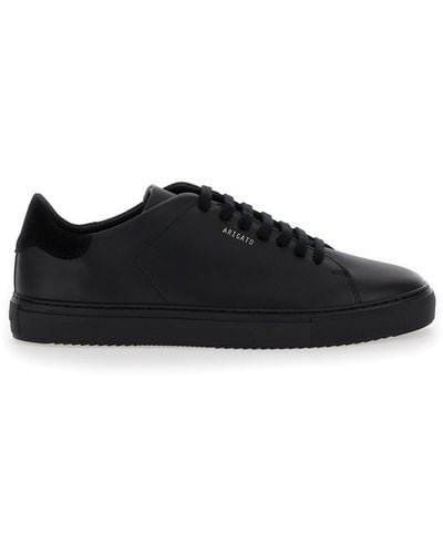 Axel Arigato 'Clean 90' Low Top Sneakers With Laminated Logo In - Black