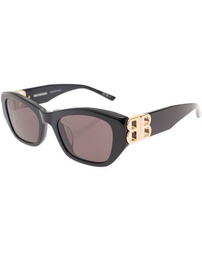 Balenciaga 'dynasty 0311sk' Black Cat-eye Sunglasses With Bb Logo In Acetate Woman
