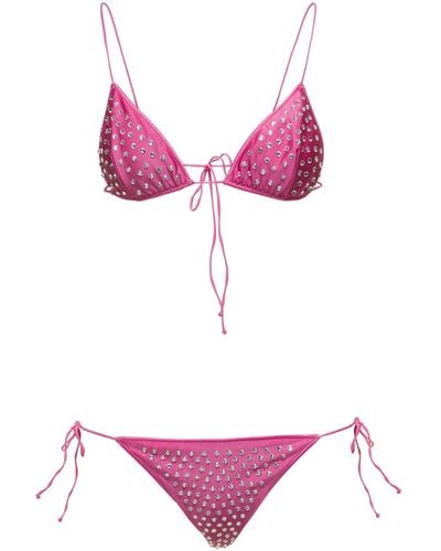 Oséree 'Gem Two Piece' Bikini Two Piece With Rhinestones - Pink