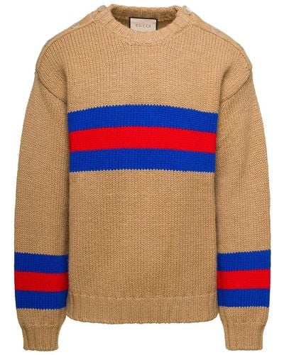Gucci Wool Crewneck Sweater - Blue