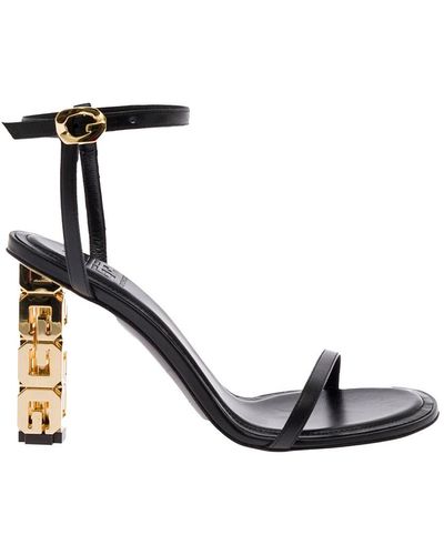 Givenchy G Cube Leather Sandals Woman - Black