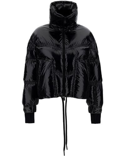 3 MONCLER GRENOBLE Cropped High-Neck Down Jacket With Logo Patch I - Black