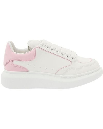 Alexander McQueen And Low Top Trainers With Logo Detail In - White