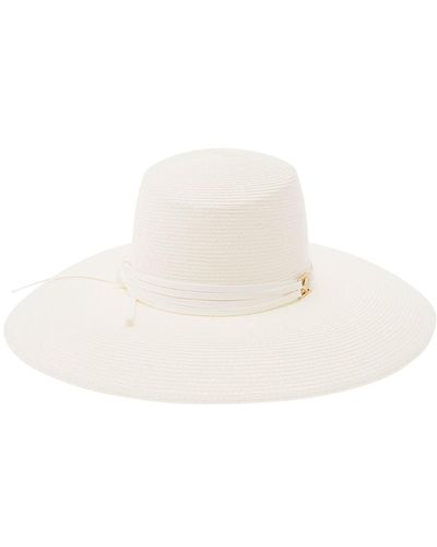 Alberta Ferretti Straw Hat - White