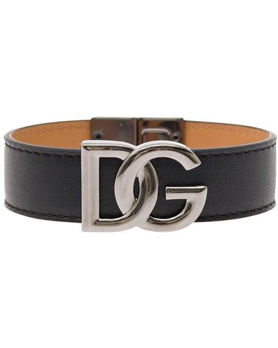 Dolce & Gabbana Leather Bracelet - Black