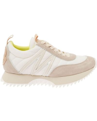 Moncler Sneaker Basse 'Pacey' Con Suola Gommata - Bianco