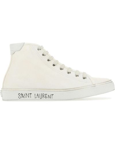 Saint Laurent Sneakers Malibu in canvas - Bianco